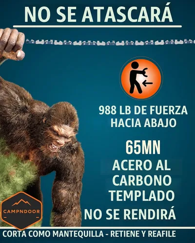 Vista 3 de Sierra de cadena de bolsillo con mangos de paracord – Sierra de bolsillo de acero 65Mn resistente verde militar – Sierra de supervivencia de 48 Asas