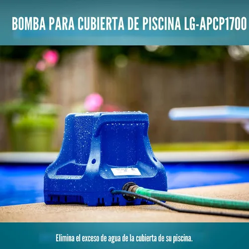 Vista 4 de Little Giant Select Series LG-APCP1700 1/3 HP, 1745 GPH, Bomba automática sumergible para cubierta de piscina con cable de 25 pies, azul oscuro