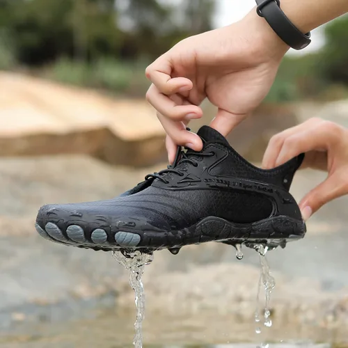 Vista 5 de Zapatos de agua para hombre y mujer, secado rápido, descalzo, natación, playa, zapatos acuáticos, surf, buceo, canotaje, senderismo, vela, kayak