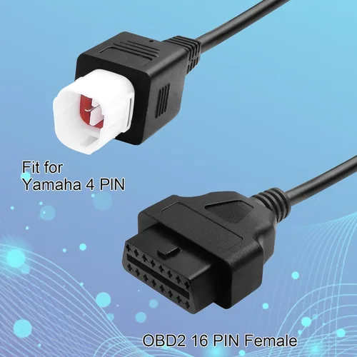 Vista 3 de Adaptador OBD2 de 4 pines compatible con OBD a 4 pines para cable de diagnóstico de motocicleta Yamaha, adaptador OBD2 de 4 pines compatible