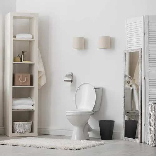 Vista 5 de Papelera para dormitorio, baño, bote de basura 6 litros, negro, acero inoxidable