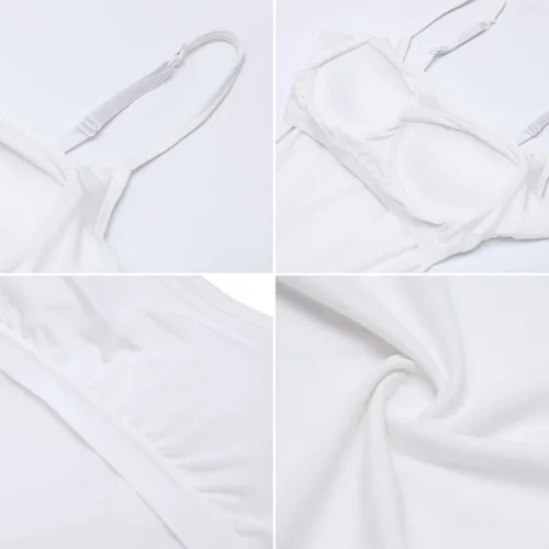 Vista 4 de Camisola para mujer con brasier acolchado integrado, Multi