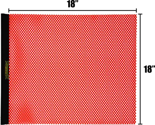Vista 5 de Productos de advertencia de gran tamaño - Bandera de repuesto de montaje rápido naranja 18" x 18