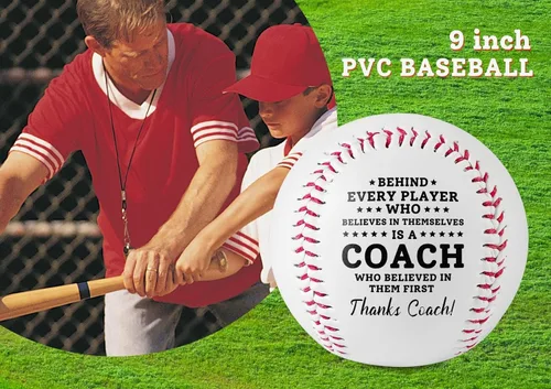 Vista 5 de Regalos de entrenador de béisbol: Béisbol impreso con caja de presentación