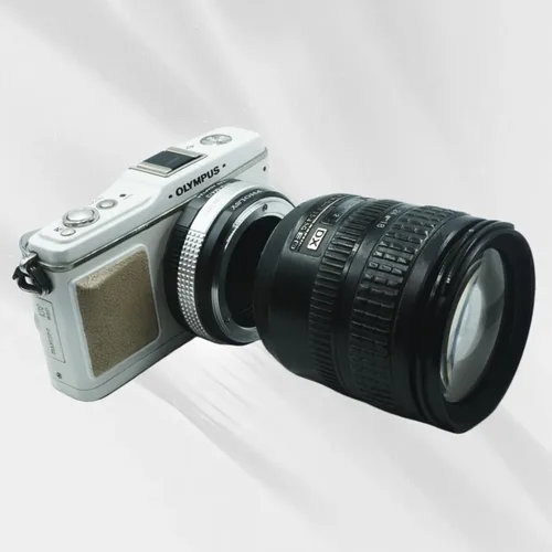 Vista 4 de PHOLSY - Adaptador de lentes compatible con lente Nikon F (tipo G) a cámara MFT M4/3 Manual Mount Converter with Aperture Control Ring Compatible