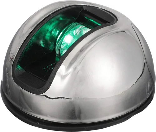 Vista 11 de attwood NV2002SS-7 LightArmor - Luces de navegación de 2 millas, montaje en cubierta, redonda, bicolor, iluminación LED, carcasa inoxidable