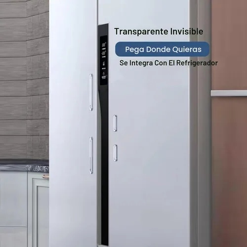 Vista 2 de Parachoques transparentes para muebles 4 unidades (2 largas y 2 cortas) - Almohadillas de pared protectoras de goma de silicona con respaldo