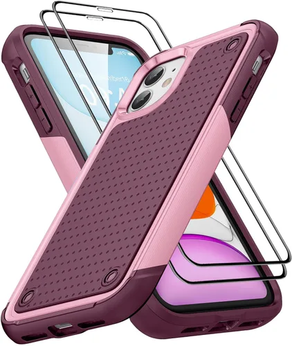 Vista 428 de Jeylly Funda para iPhone SE/Funda para iPhone 5S, Exterior de Plástico Duro que Absorbe Golpes + Interior de Silicona de Goma Defensor contra