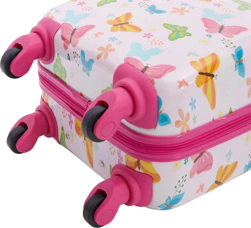 Vista 13 de Travelers Club Juego de viaje de equipaje para niños, 23 piezas, mariposa, 5, Mariposa, Juego de equipaje de viaje para niños de 23 piezas
