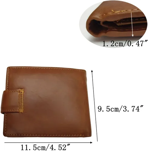 Vista 34 de Hombres Cool Eagle Wolf Caballo Totem Cuero Vaca Vertical Cartera Cremallera Multi-tarjeta Titular, Tótem de caballo, Minimalista
