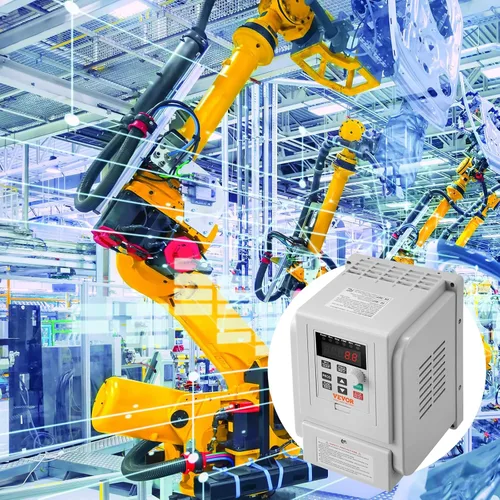 Vista 8 de VEVOR VFD 3HP, 2.2KW, 10A, Entrada 1 Fase 220V-240V a Salida 3 Fases 220V-240V Unidad de Frecuencia Variable, VFD 0-400Hz para Control de Velocidad