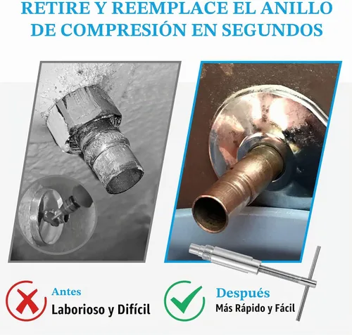 Vista 4 de Extractor de manga de compresión y removedor de mangas para accesorios de compresión de 1/2 pulgada solamente, quita la tuerca y la virola