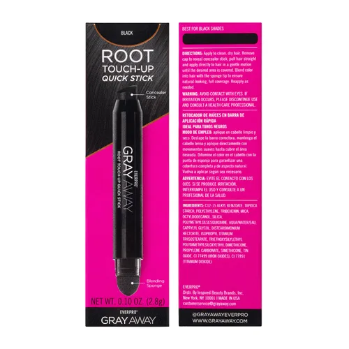 Vista 2 de EVERPRO Gray Away Root Touchup Quick Stick, negro, 0.1 onzas