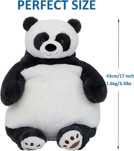 Vista 3 de Animales de peluche con peso de panda, 17 pulgadas, 3.5 libras, peluche de panda con peso grande, almohada de juguete de peluche con peso grande