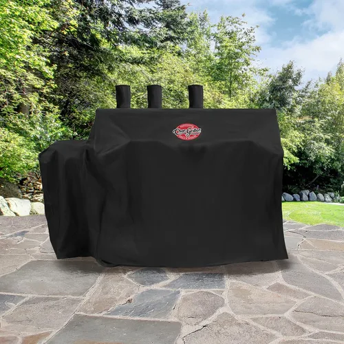 Vista 4 de Char-Griller 8080 Cubierta para parrilla, compatible con parrilla a gas y carbón Duo 5050.
