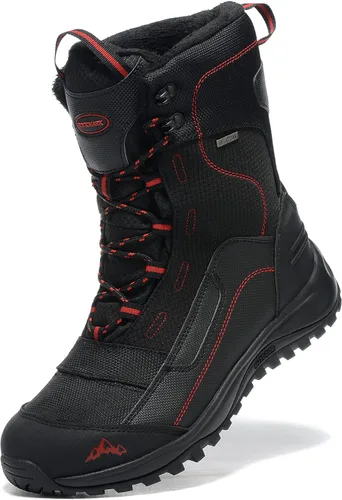 Vista 5 de Botas de senderismo ligeras e impermeables para hombre de tiro medio, botas de nieve antideslizantes para exteriores