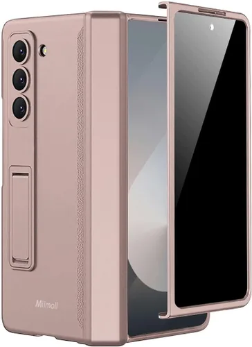 Vista 21 de Miimall Funda para Samsung Galaxy Z Fold 5 con protector de pantalla de privacidad, soporte ajustable integrado y protección magnética de bisagra