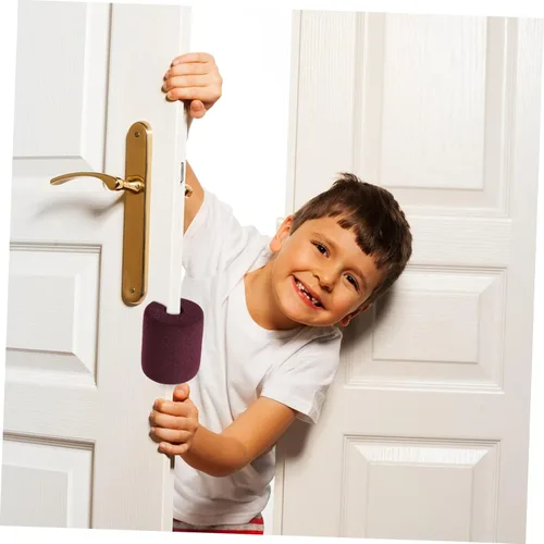 Vista 2 de ibasenice 2 sets tapón de puerta para el hogar dedo protector niño manija de puerta seguridad 2 unids*2