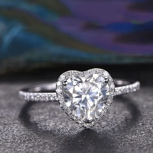 Vista 10 de Iumer - Anillo de zircón de dos piezas con incrustaciones de diamantes de imitación artificiales para mujer, talla 6-10.