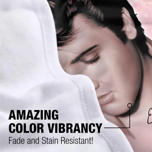 Vista 2 de Elvis Presley - Manta de forro polar con luces suaves (36 x 58)