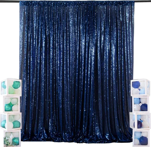 Vista 11 de ShiDianYi Cortina de fondo color rubor de 4 x 6 pies con lentejuelas para fotos, cortinas brillantes para telón de fondo, eventos y fiestas, telón