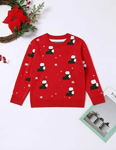 Vista 2 de Suéter de Navidad para bebé, niña, niño, suéter de manga larga, suéter de Navidad unisex de punto