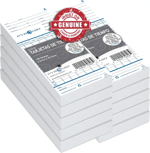 Vista 6 de Pyramid Time Systems - Tarjetas de tiempo españolas genuinas y auténticas (42415S) para modelos piramidales 2500, 2500k1, 2660 y 2600 relojes