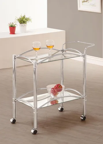 Vista 2 de Coaster Home Furnishings 910077 carro de servicio cromado