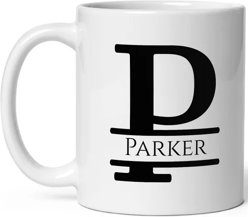 Vista 27 de Taza de café personalizada con monograma, letra inicial A personalizada para mujeres, hombres, niñas, niños, papás, mamás amigos, taza de café