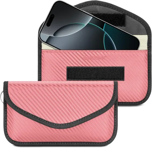Vista 13 de TICONN 2PK Faraday - Bolsa para llavero de coche, bolsa de bloqueo RFID NFC Beige