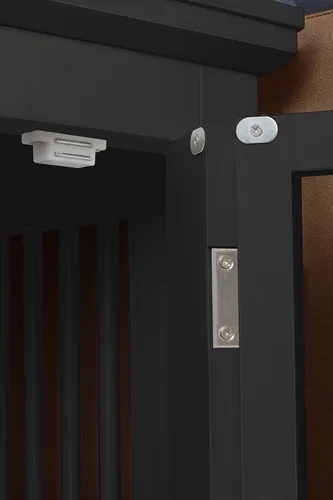 Vista 8 de Zoovilla - Jaula para perro, Caja de triple puerta, M, Negro