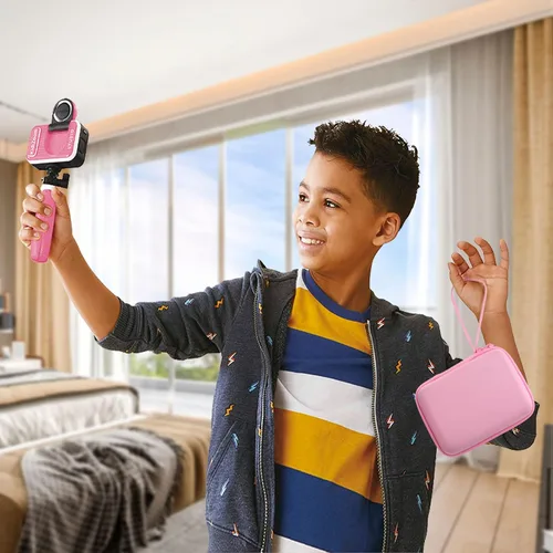 Vista 7 de Aenllosi Estuche rígido compatible con VTech KidiZoom Creator Cam (rosa) EVA case construction, Water-resistant design, Impact-resistant design