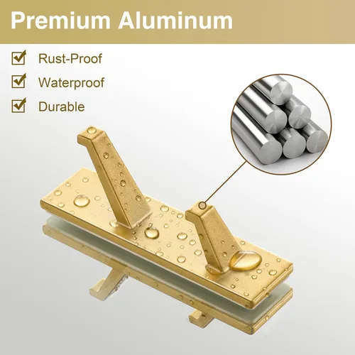 Vista 8 de susswiff Ganchos de Pared Dorados para Abrigo y Toalla: Colgador Adhesivo para Puerta de 5.9 kg, Paquete de 4