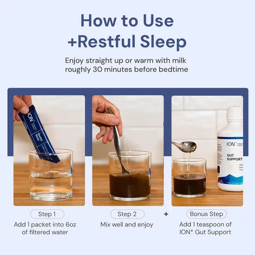Vista 5 de ION* Intelligence of Nature Ashwagandha - Mezcla de bebida en polvo Ashwagandha Calm Sleep Aid para una noche reparadora con magnesio y L teanina