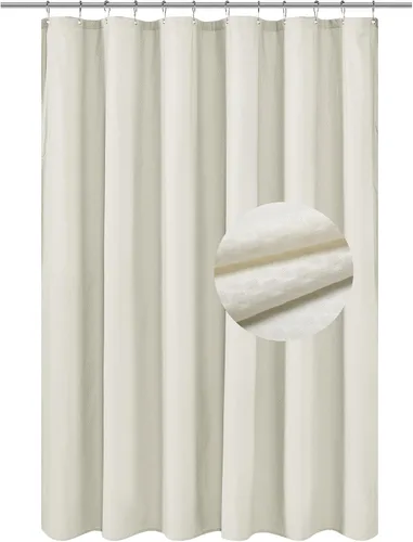 Vista 11 de Barossa Design - Cortina de ducha de tela impermeable para cabina de microfibra de calidad hotelera, 32" de ancho x 72" de alto, lavable a máquina