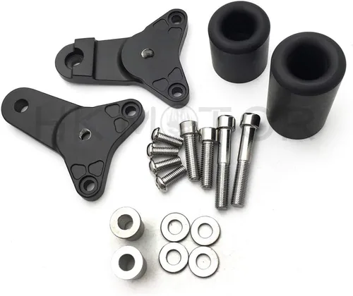 Vista 4 de HONGK - Protector de choque deslizante de marco negro sin cortes compatible con Gsxr 600/750 2011-2020 [B01BW4RHJO]