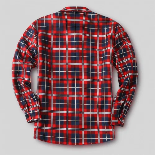 Vista 7 de Camisas casuales de franela de manga larga con botones y ajuste regular para hombre para otoño e invierno con forro polar
