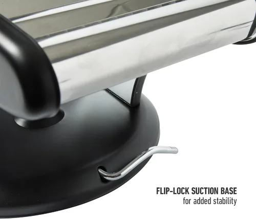 Vista 6 de Calphalon Aero Máquina para hacer pasta, rodillo y cortador manual de pasta, máquina de pasta de acero inoxidable con ajustes de grosor ajustables