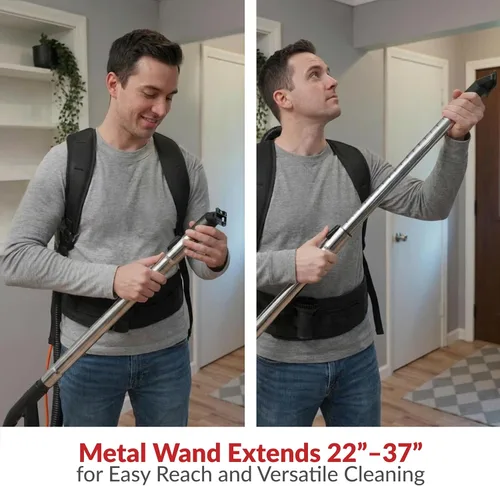 Vista 10 de Atrix VACBP10 - Aspiradora ergonómica de mochila, paquete premium con 10 filtros, filtro HEPA de 8 cuartos de galón, aspiradora pequeña portátil