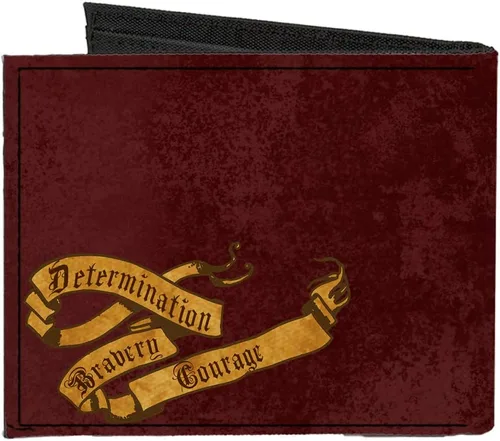 Vista 2 de Buckle-Down Billetera plegable de lona estándar para hombre, Harry Potter, 4.0 x 3.5 pulgadas