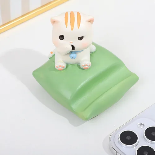 Vista 2 de BOLLEY JOSS Soporte de escritorio para teléfono celular, soporte de resina para teléfono inteligente con animales lindos para oficina, manos libres