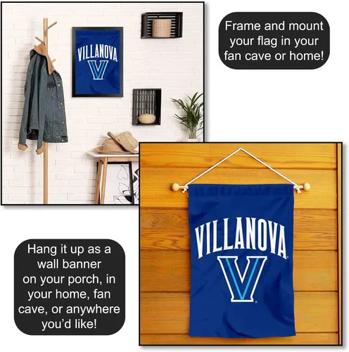 Vista 5 de College Flags & Banners Co. Villanova - Bandera de jardín y pancarta para patio