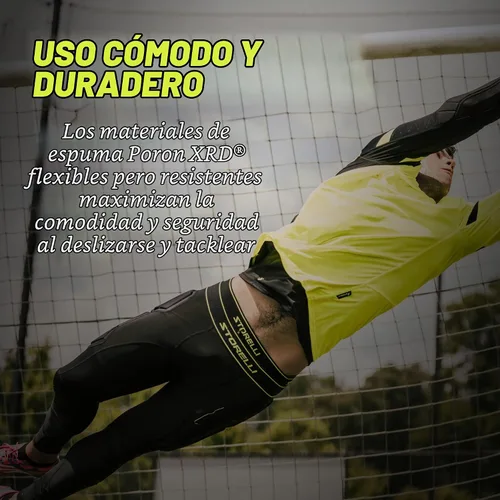 Vista 3 de Storelli BodyShield 3/4 Goalkeeper Leggings 2, High-Impact Protection Sweat-Wicking, UV-Resistant Athletic Bottoms for Soccer