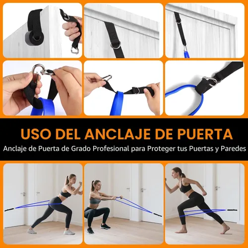 Vista 5 de Bandas de resistencia, bandas para dominadas, juego de bandas de asistencia para dominadas para hombres y mujeres, bandas de ejercicio