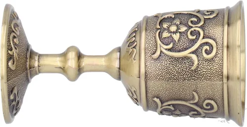 Vista 2 de Cáliz, cáliz de vino con copa de metal de sabor retro para suministros de fiesta (grande)