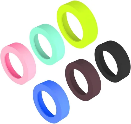 Vista 24 de 4 posavasos de silicona antideslizantes ecológicos para vaso de 20 oz, 30 oz (4 colores (BK+BN+GN+BU) 2.756 in)