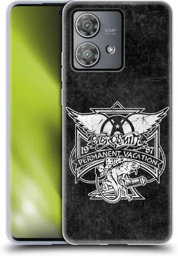 Vista 48 de Head Case Designs Officially Licensed Aerosmith 1987 Permanent Vacation Black and White Gel Case [Military Grade Protection] Compatible with Moto E7