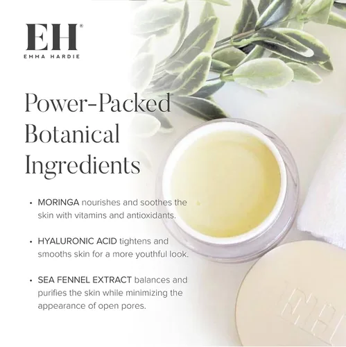 Vista 4 de Emma Hardie Kit de iniciación: Bálsamo limpiador de moringa de tamaño de viaje de 1.7 fl oz, tamaño de viaje, 0.5 fl oz de crema revitalizante Midas