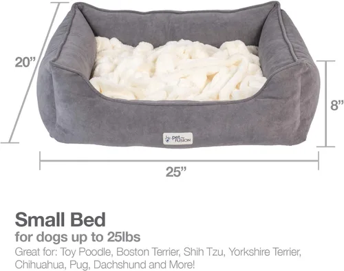 Vista 2 de PetFusion Cama calmante para perros y gatos Cama antiansiedad para perros pequeños; gatos Manta suelta que promueve la excavación (perros)