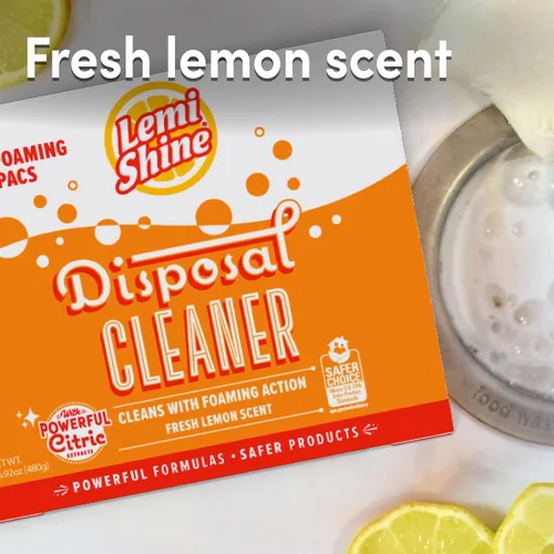 Vista 4 de Lemi Shine Limpiador y desodorante de eliminación de basura alimentado por ácido cítrico. Limpiador de espuma para eliminación de basura de cocina